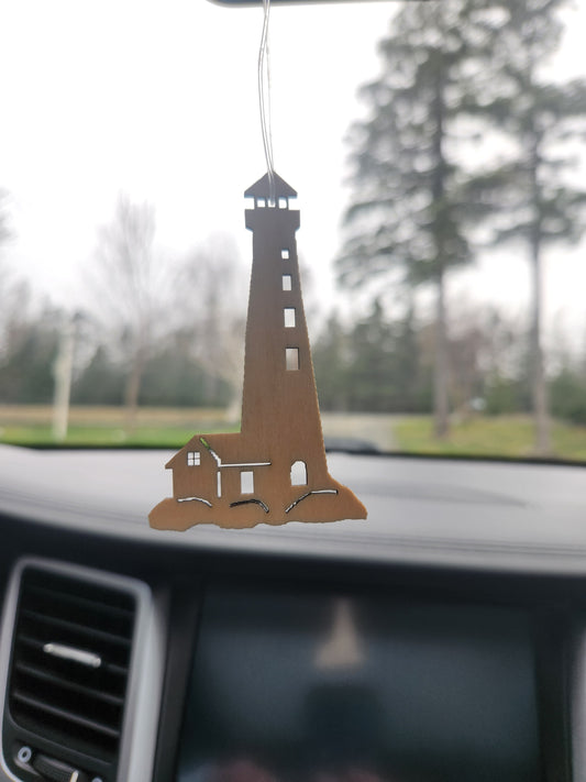 Re-Scentable Wood Car Freshies - Lighthouse