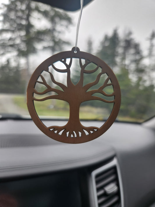 Re-Scentable Wood Car Freshies - Tree of Life