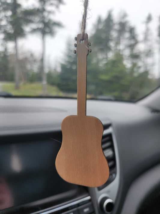 Re-Scentable Wood Car Freshies - Guitar